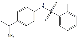 N-[4-(1-aminoethyl)phenyl]-2-fluorobenzenesulfonamide Struktur