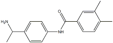 N-[4-(1-aminoethyl)phenyl]-3,4-dimethylbenzamide Struktur