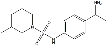 N-[4-(1-aminoethyl)phenyl]-3-methylpiperidine-1-sulfonamide 化学構造式