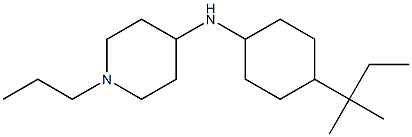 N-[4-(2-methylbutan-2-yl)cyclohexyl]-1-propylpiperidin-4-amine Struktur