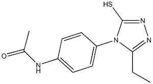 N-[4-(3-ethyl-5-sulfanyl-4H-1,2,4-triazol-4-yl)phenyl]acetamide,,结构式