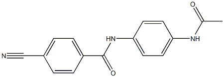 N-[4-(acetylamino)phenyl]-4-cyanobenzamide 化学構造式