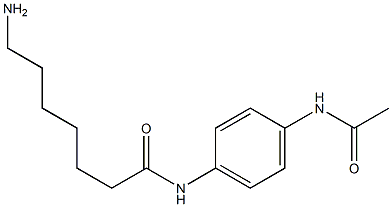 N-[4-(acetylamino)phenyl]-7-aminoheptanamide Structure