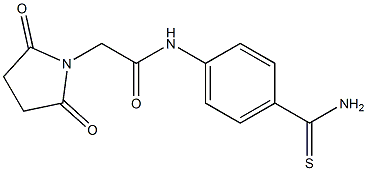 N-[4-(aminocarbonothioyl)phenyl]-2-(2,5-dioxopyrrolidin-1-yl)acetamide,,结构式