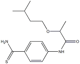 N-[4-(aminocarbonothioyl)phenyl]-2-(3-methylbutoxy)propanamide Structure