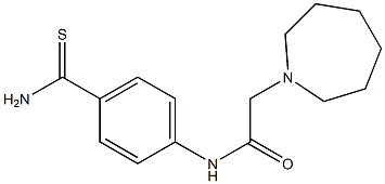 N-[4-(aminocarbonothioyl)phenyl]-2-azepan-1-ylacetamide,,结构式