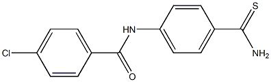 N-[4-(aminocarbonothioyl)phenyl]-4-chlorobenzamide 化学構造式