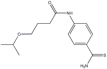 N-[4-(aminocarbonothioyl)phenyl]-4-isopropoxybutanamide,,结构式