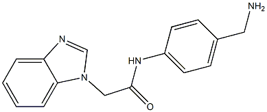 N-[4-(aminomethyl)phenyl]-2-(1H-benzimidazol-1-yl)acetamide,,结构式