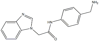 N-[4-(aminomethyl)phenyl]-2-(1H-benzimidazol-1-yl)acetamide 结构式