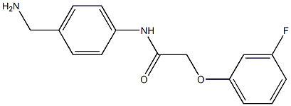 N-[4-(aminomethyl)phenyl]-2-(3-fluorophenoxy)acetamide,,结构式