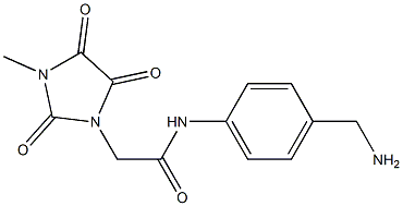  N-[4-(aminomethyl)phenyl]-2-(3-methyl-2,4,5-trioxoimidazolidin-1-yl)acetamide