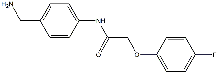 N-[4-(aminomethyl)phenyl]-2-(4-fluorophenoxy)acetamide,,结构式