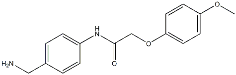 N-[4-(aminomethyl)phenyl]-2-(4-methoxyphenoxy)acetamide,,结构式