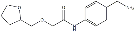 N-[4-(aminomethyl)phenyl]-2-(oxolan-2-ylmethoxy)acetamide 化学構造式