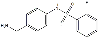 N-[4-(aminomethyl)phenyl]-2-fluorobenzenesulfonamide,,结构式