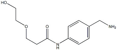 N-[4-(aminomethyl)phenyl]-3-(2-hydroxyethoxy)propanamide 结构式