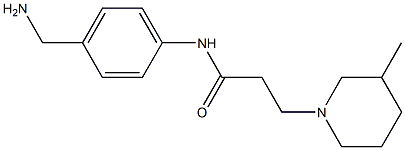 N-[4-(aminomethyl)phenyl]-3-(3-methylpiperidin-1-yl)propanamide Structure