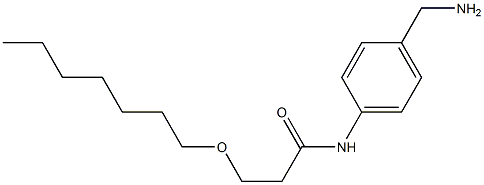 N-[4-(aminomethyl)phenyl]-3-(heptyloxy)propanamide Structure