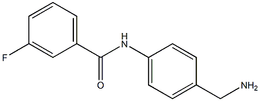 N-[4-(aminomethyl)phenyl]-3-fluorobenzamide,,结构式