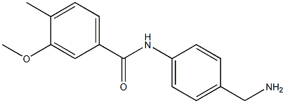 N-[4-(aminomethyl)phenyl]-3-methoxy-4-methylbenzamide Struktur