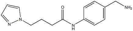 N-[4-(aminomethyl)phenyl]-4-(1H-pyrazol-1-yl)butanamide Structure