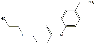 N-[4-(aminomethyl)phenyl]-4-(2-hydroxyethoxy)butanamide Struktur
