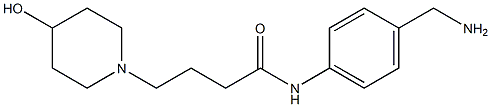 N-[4-(aminomethyl)phenyl]-4-(4-hydroxypiperidin-1-yl)butanamide Struktur