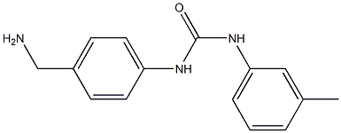 N-[4-(aminomethyl)phenyl]-N'-(3-methylphenyl)urea Struktur