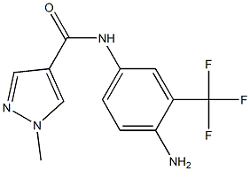 N-[4-amino-3-(trifluoromethyl)phenyl]-1-methyl-1H-pyrazole-4-carboxamide 结构式