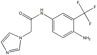 N-[4-amino-3-(trifluoromethyl)phenyl]-2-(1H-imidazol-1-yl)acetamide,,结构式