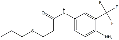 N-[4-amino-3-(trifluoromethyl)phenyl]-3-(propylsulfanyl)propanamide Structure