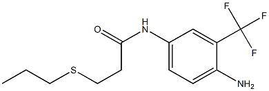 N-[4-amino-3-(trifluoromethyl)phenyl]-3-(propylsulfanyl)propanamide Struktur