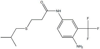 N-[4-amino-3-(trifluoromethyl)phenyl]-3-[(2-methylpropyl)sulfanyl]propanamide Struktur