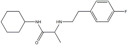 N-cyclohexyl-2-{[2-(4-fluorophenyl)ethyl]amino}propanamide 化学構造式