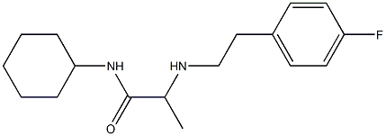 N-cyclohexyl-2-{[2-(4-fluorophenyl)ethyl]amino}propanamide 结构式