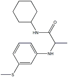 N-cyclohexyl-2-{[3-(methylsulfanyl)phenyl]amino}propanamide Structure