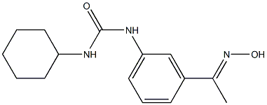 N-cyclohexyl-N'-{3-[(1E)-N-hydroxyethanimidoyl]phenyl}urea 结构式