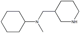 N-cyclohexyl-N-methyl-N-(piperidin-3-ylmethyl)amine,,结构式