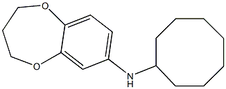 N-cyclooctyl-3,4-dihydro-2H-1,5-benzodioxepin-7-amine 化学構造式