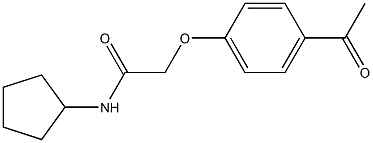 N-cyclopentyl-2-(4-acetylphenoxy)acetamide Struktur