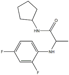 N-cyclopentyl-2-[(2,4-difluorophenyl)amino]propanamide 结构式