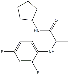 N-cyclopentyl-2-[(2,4-difluorophenyl)amino]propanamide,,结构式