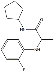 N-cyclopentyl-2-[(2-fluorophenyl)amino]propanamide 结构式