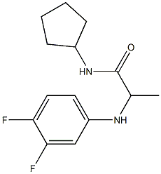 N-cyclopentyl-2-[(3,4-difluorophenyl)amino]propanamide,,结构式