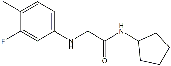 N-cyclopentyl-2-[(3-fluoro-4-methylphenyl)amino]acetamide Struktur