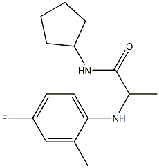 N-cyclopentyl-2-[(4-fluoro-2-methylphenyl)amino]propanamide,,结构式