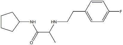 N-cyclopentyl-2-{[2-(4-fluorophenyl)ethyl]amino}propanamide,,结构式