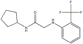 N-cyclopentyl-2-{[2-(trifluoromethyl)phenyl]amino}acetamide,,结构式