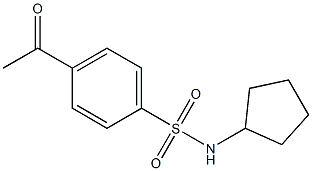 N-cyclopentyl-4-acetylbenzene-1-sulfonamide Structure